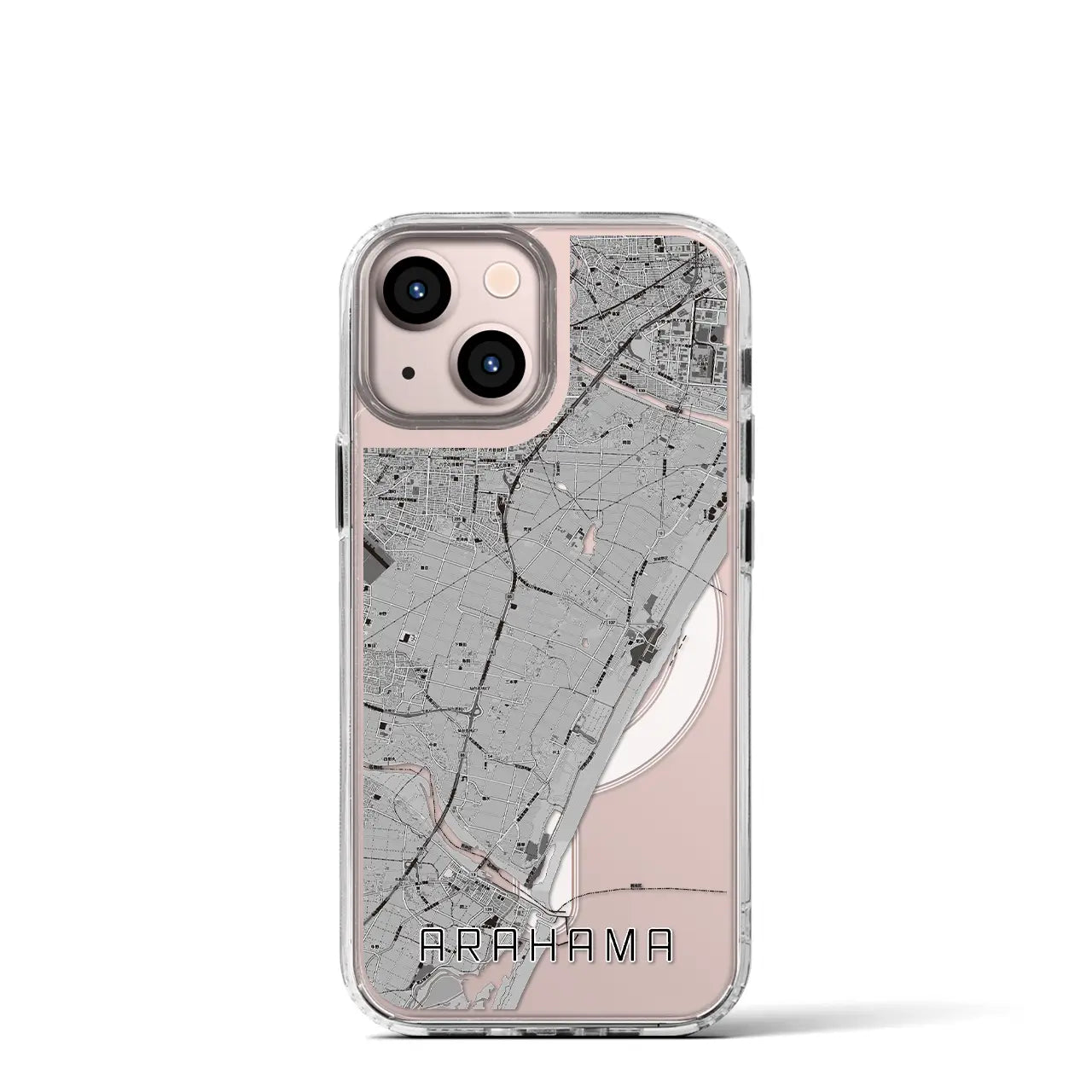 【荒浜(宮城県)】地図柄iPhoneケース(MagSafeタイプ)