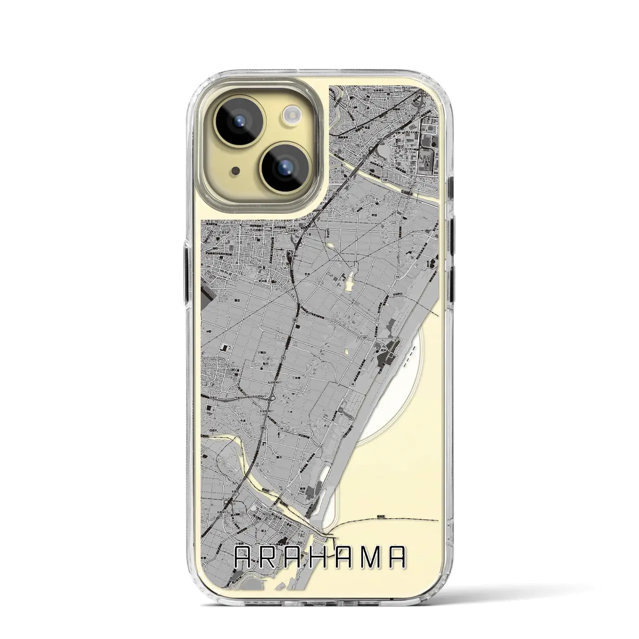 【荒浜(宮城県)】地図柄iPhoneケース(MagSafeタイプ)