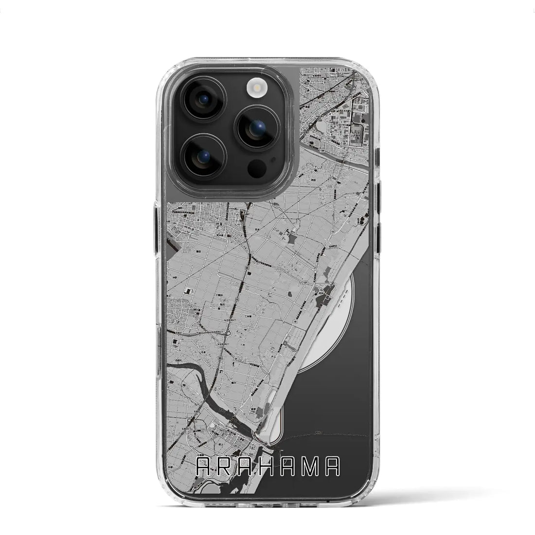 【荒浜(宮城県)】地図柄iPhoneケース(MagSafeタイプ)