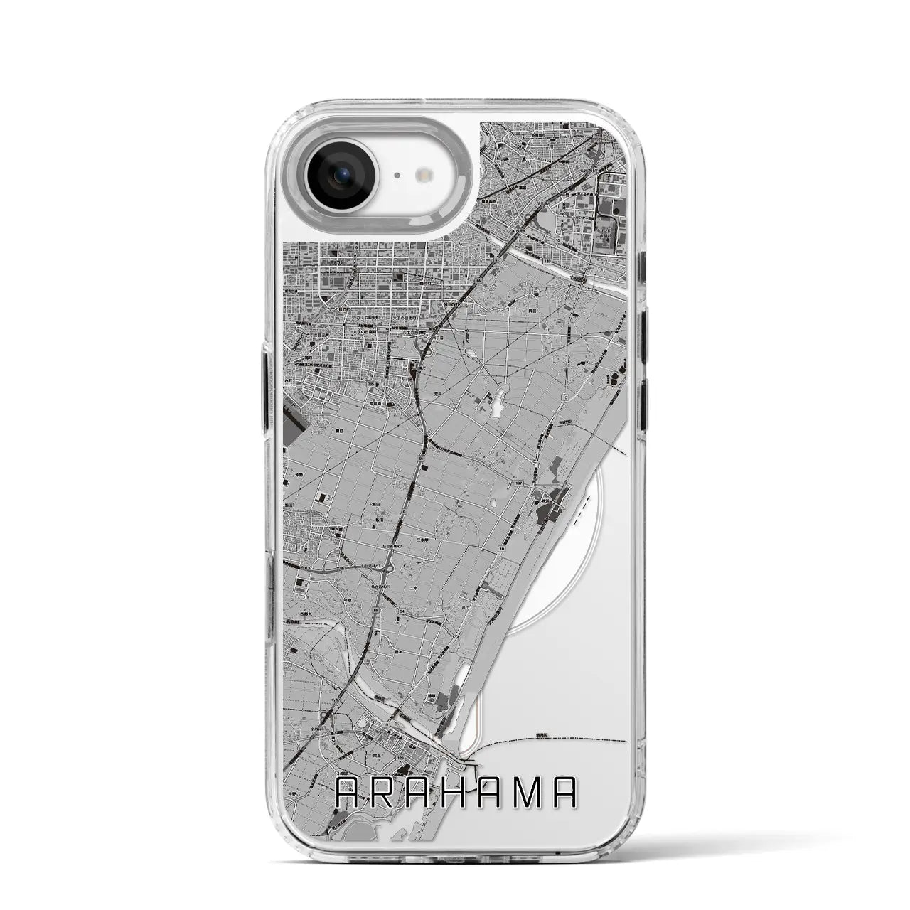 【荒浜(宮城県)】地図柄iPhoneケース(MagSafeタイプ)