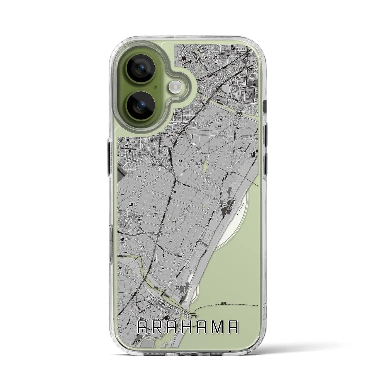 【荒浜(宮城県)】地図柄iPhoneケース(MagSafeタイプ)