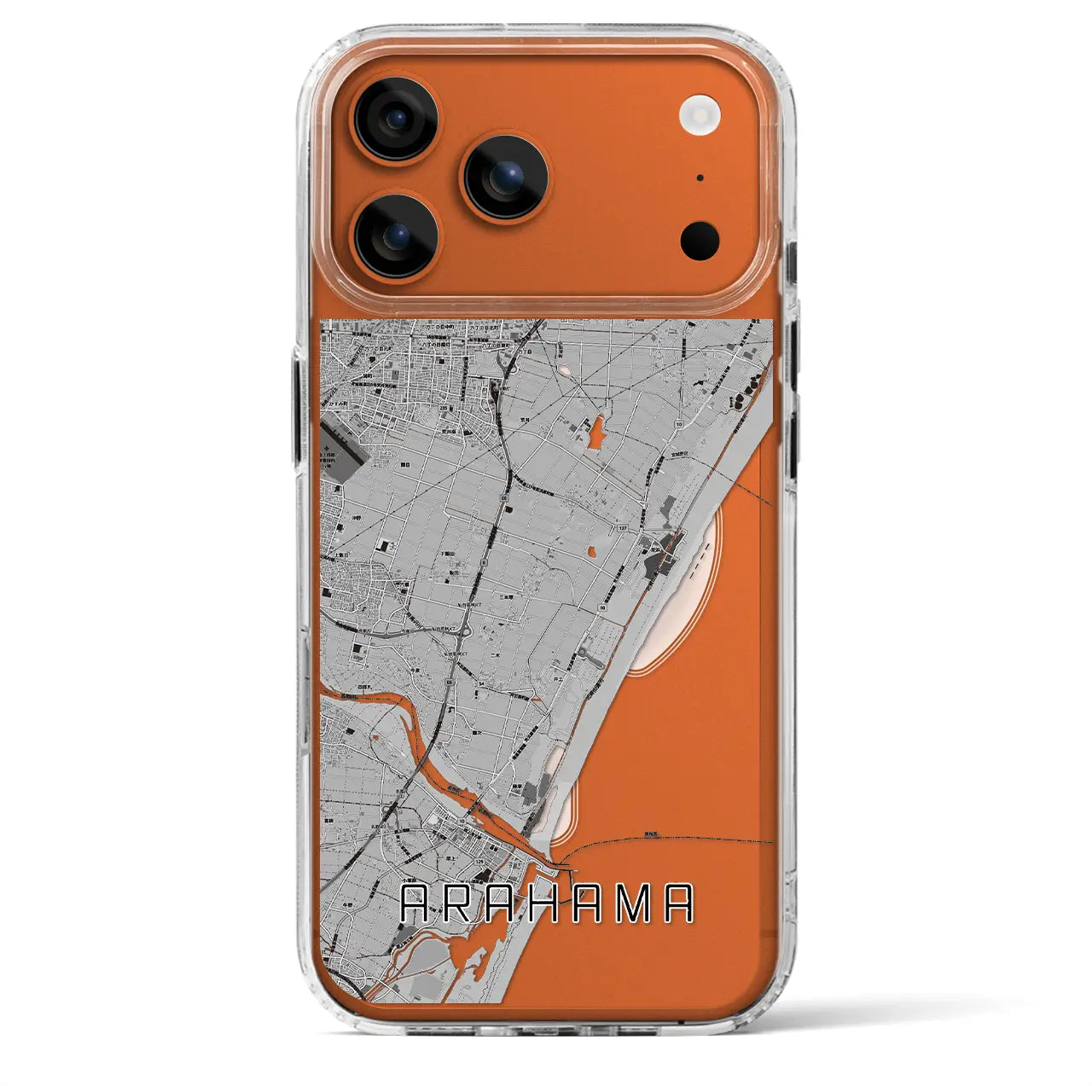 【荒浜(宮城県)】地図柄iPhoneケース(MagSafeタイプ)