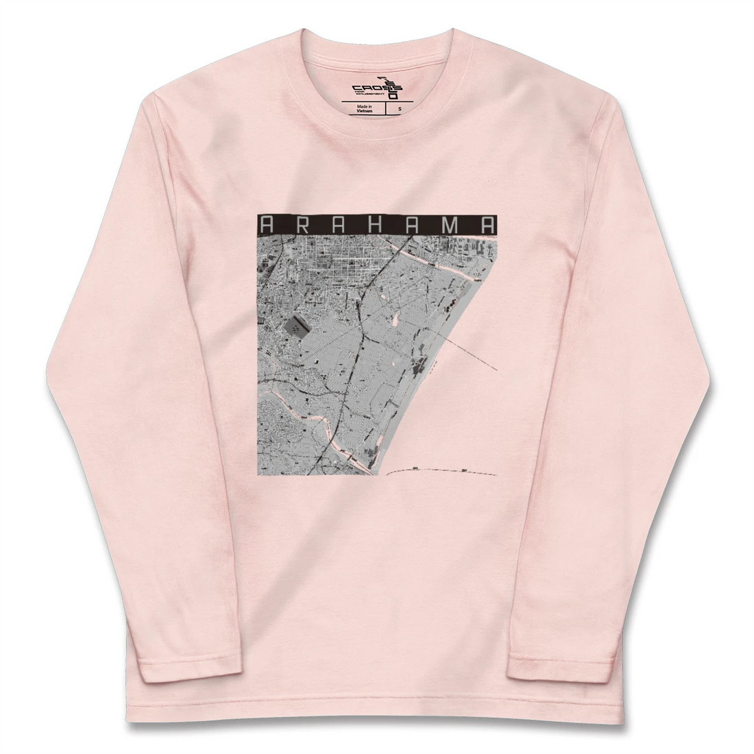 【荒浜(宮城県)】地図柄ロングスリーブTシャツ