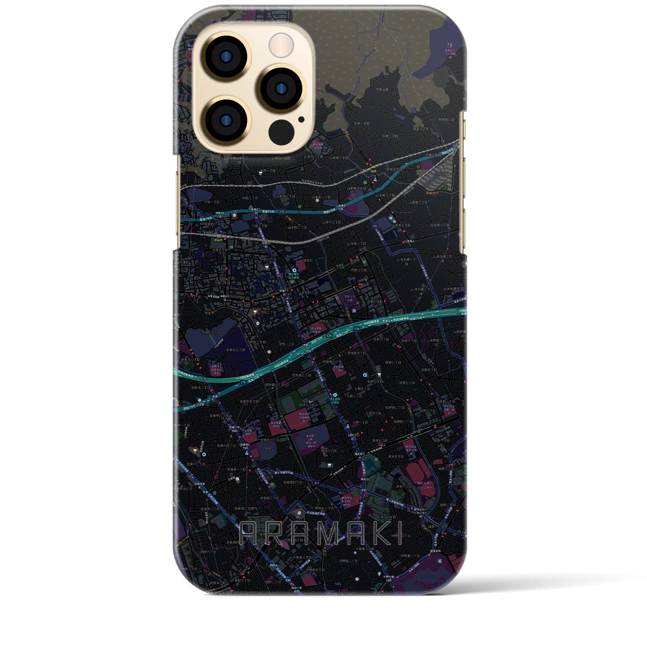 【荒牧(兵庫県)】地図柄iPhoneケース(バックカバータイプ)