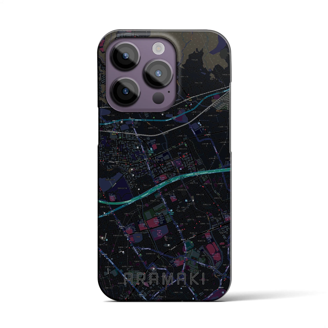 【荒牧(兵庫県)】地図柄iPhoneケース(バックカバータイプ)