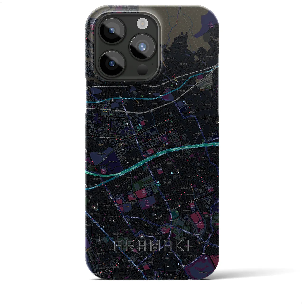 【荒牧(兵庫県)】地図柄iPhoneケース(バックカバータイプ)