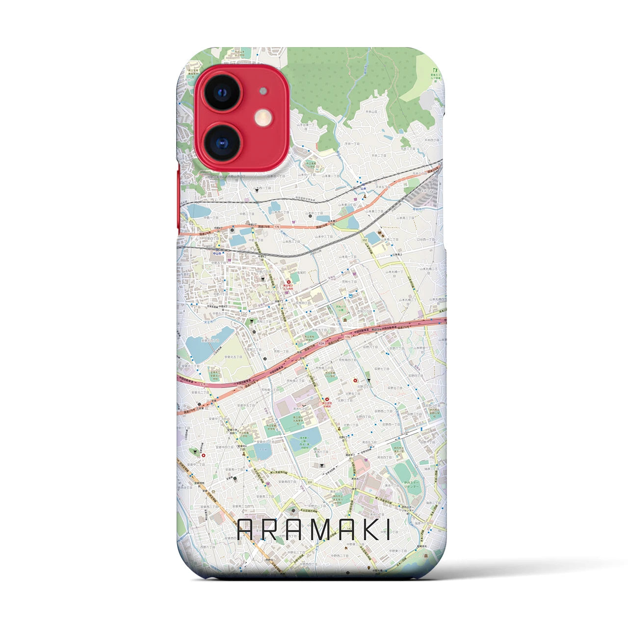 【荒牧(兵庫県)】地図柄iPhoneケース(バックカバータイプ)