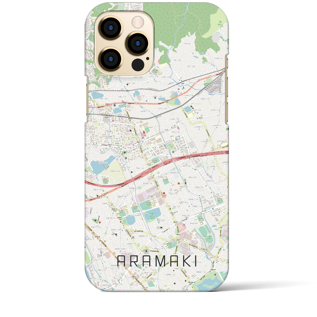 【荒牧(兵庫県)】地図柄iPhoneケース(バックカバータイプ)