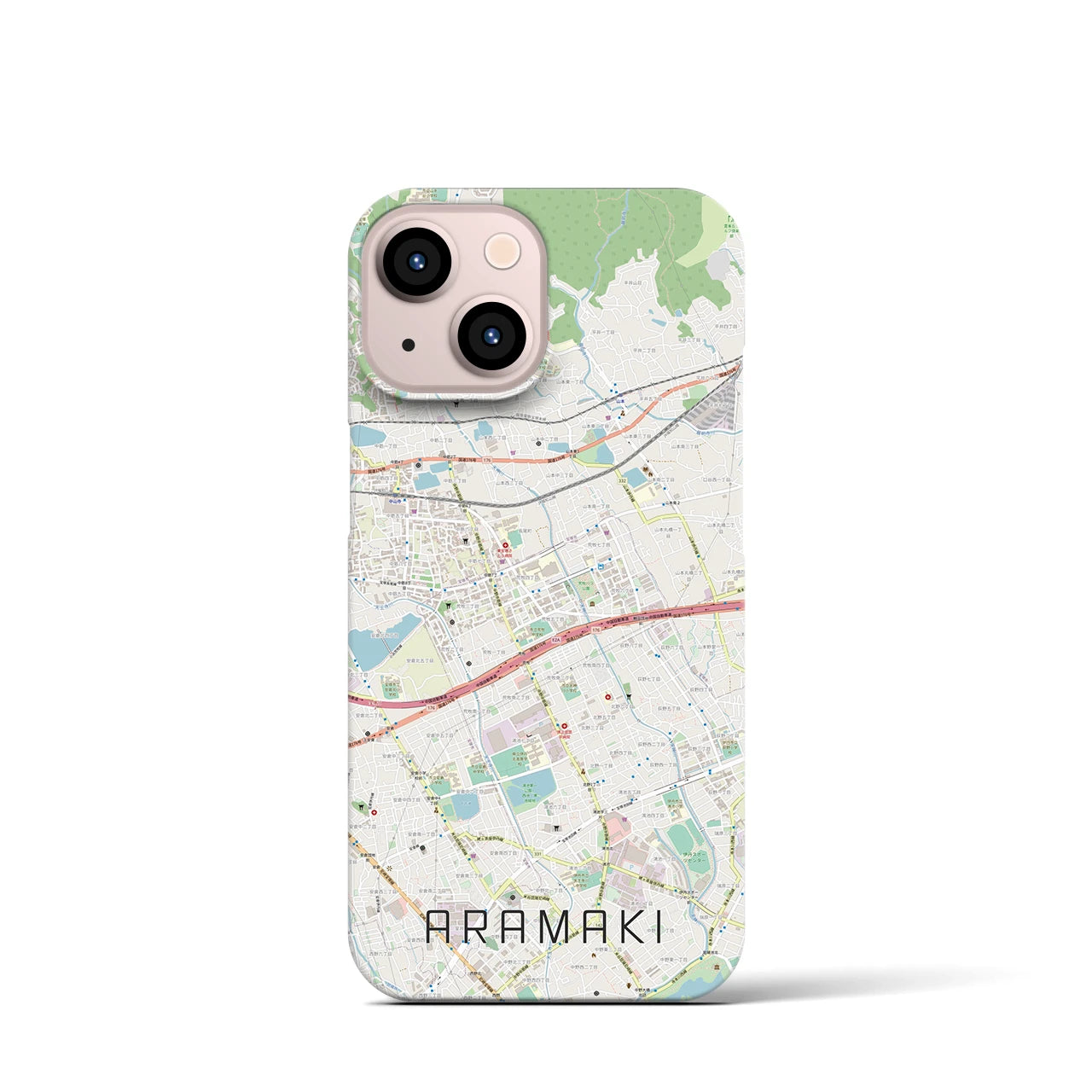【荒牧(兵庫県)】地図柄iPhoneケース(バックカバータイプ)