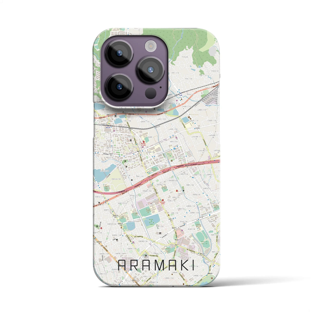 【荒牧(兵庫県)】地図柄iPhoneケース(バックカバータイプ)