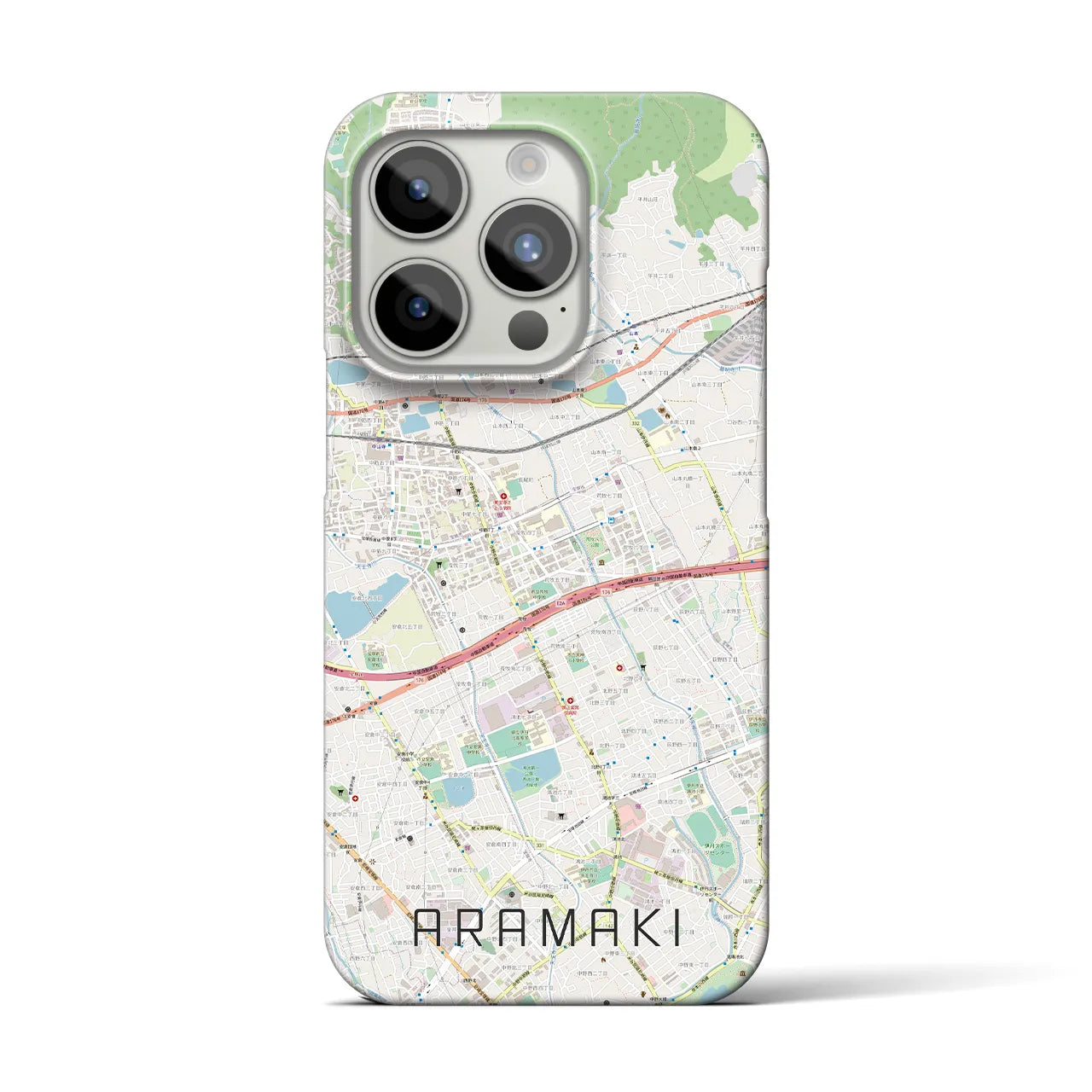 【荒牧(兵庫県)】地図柄iPhoneケース(バックカバータイプ)