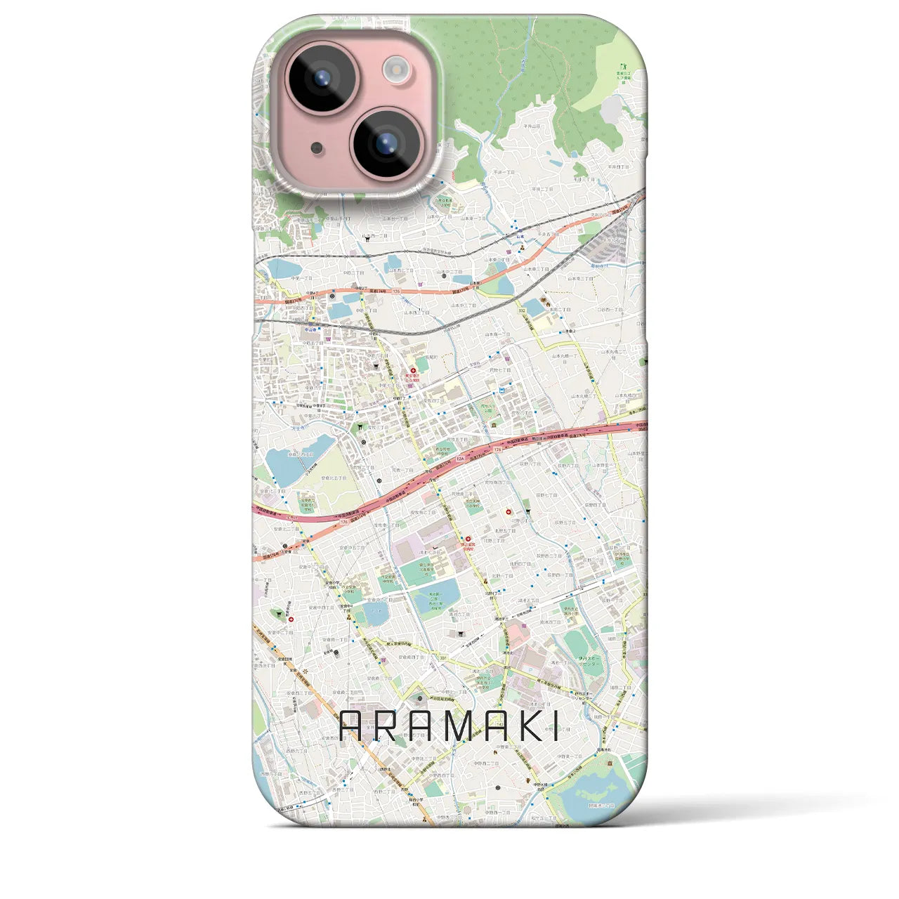 【荒牧(兵庫県)】地図柄iPhoneケース(バックカバータイプ)