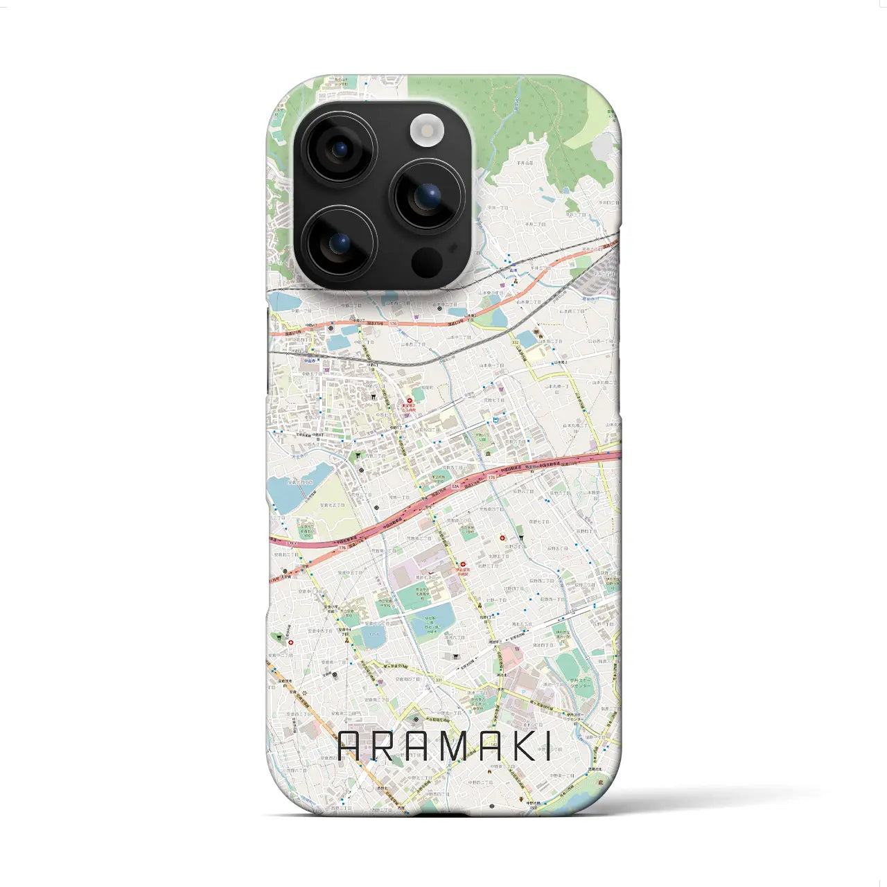 【荒牧(兵庫県)】地図柄iPhoneケース(バックカバータイプ)