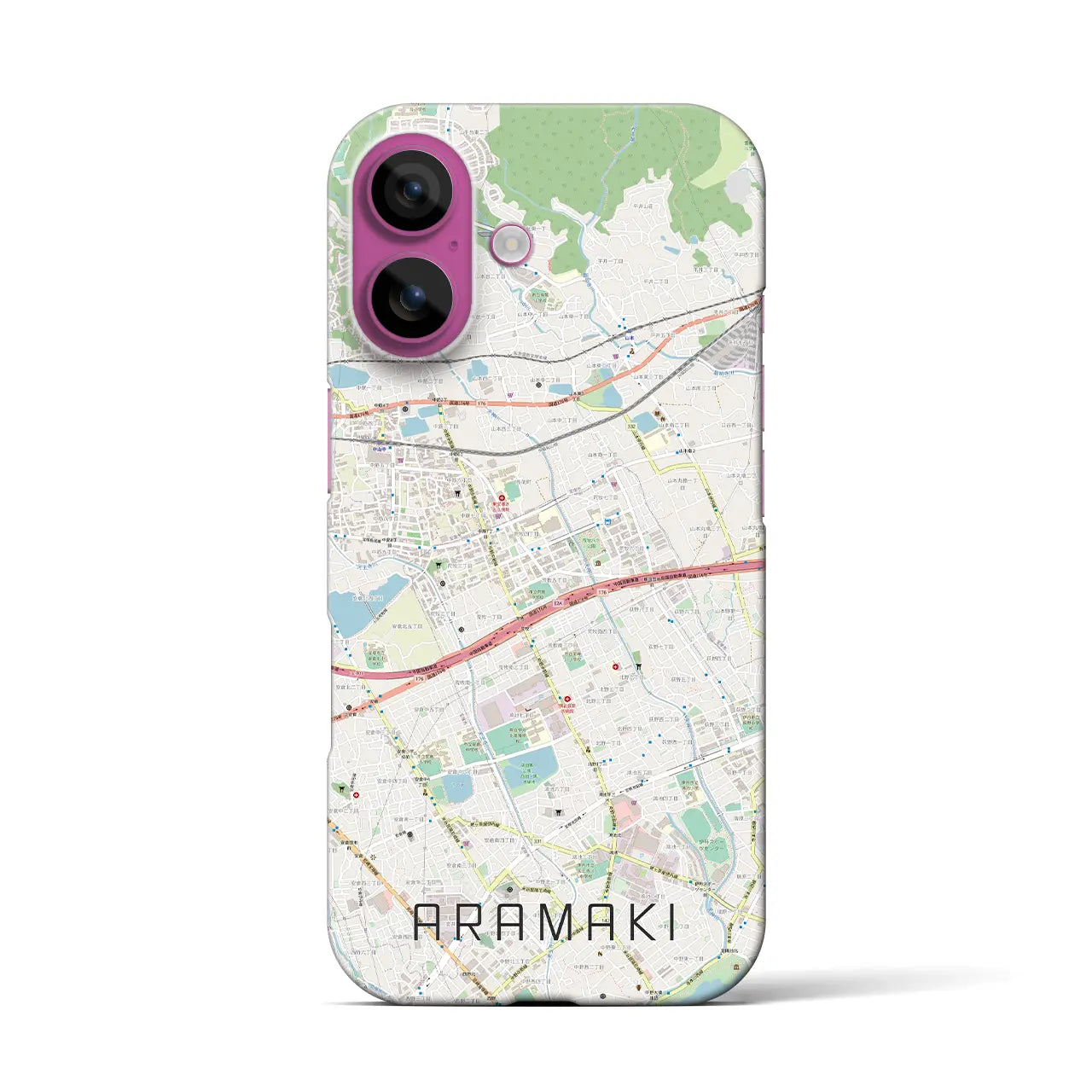 【荒牧(兵庫県)】地図柄iPhoneケース(バックカバータイプ)