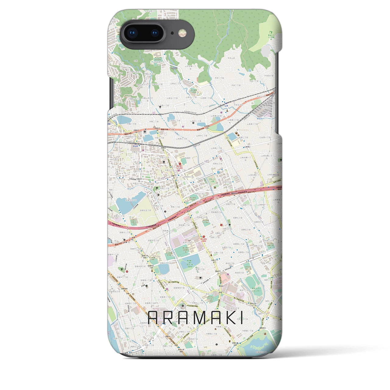 【荒牧(兵庫県)】地図柄iPhoneケース(バックカバータイプ)