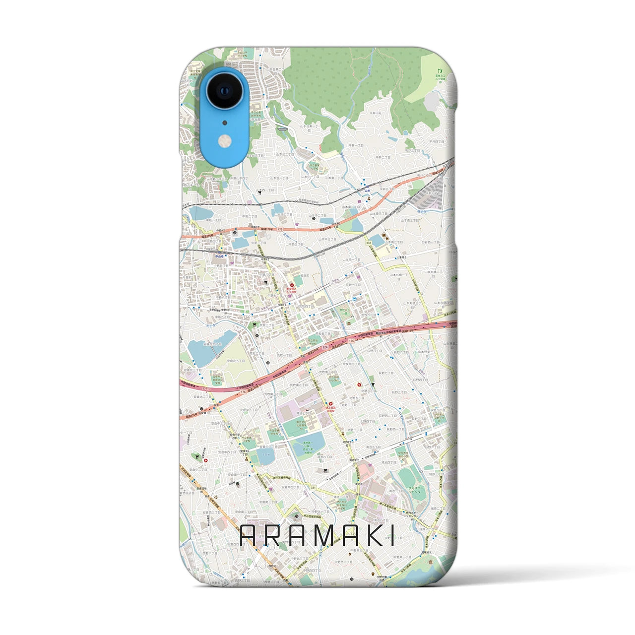 【荒牧(兵庫県)】地図柄iPhoneケース(バックカバータイプ)