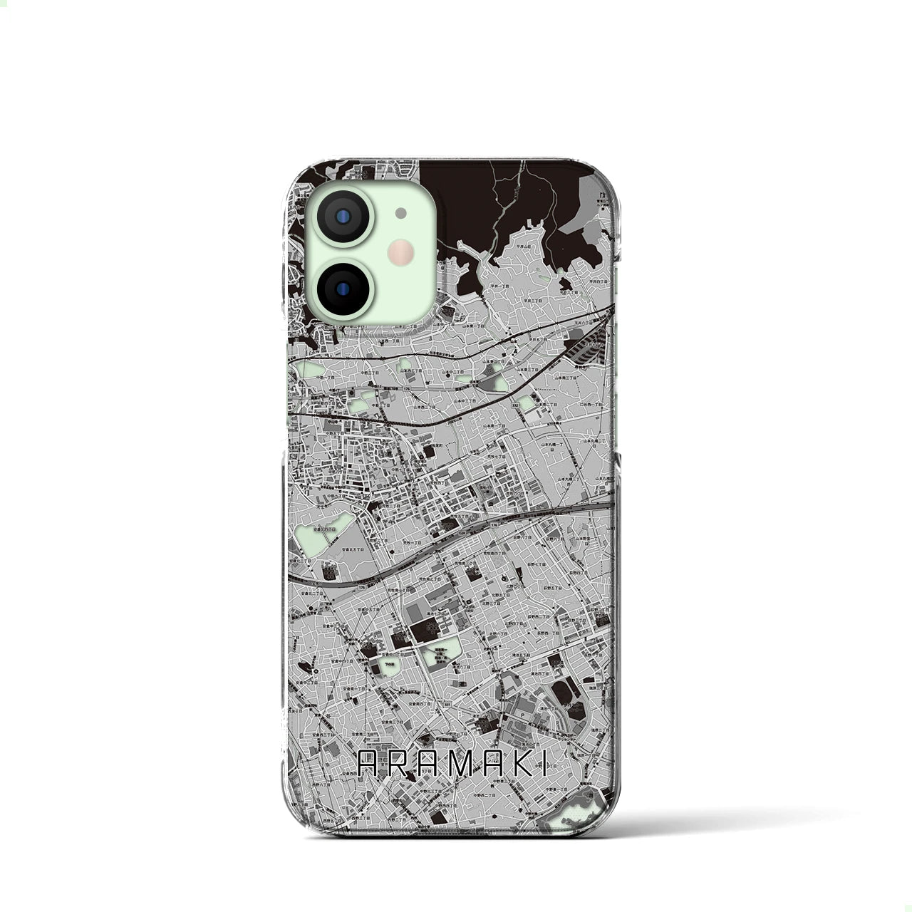 【荒牧(兵庫県)】地図柄iPhoneケース(クリアタイプ)