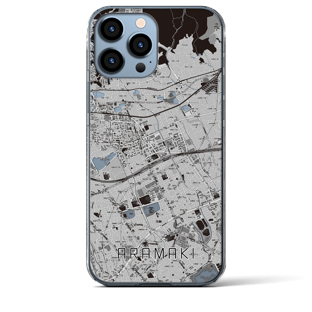 【荒牧(兵庫県)】地図柄iPhoneケース(クリアタイプ)