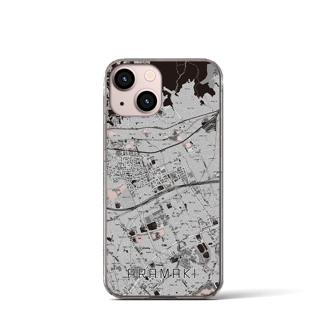 【荒牧(兵庫県)】地図柄iPhoneケース(クリアタイプ)