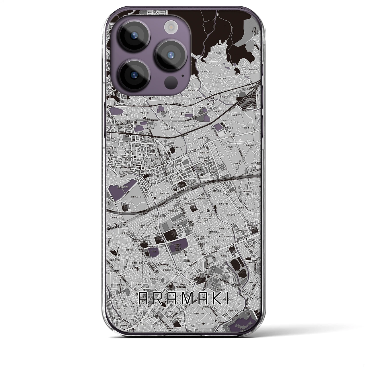 【荒牧(兵庫県)】地図柄iPhoneケース(クリアタイプ)