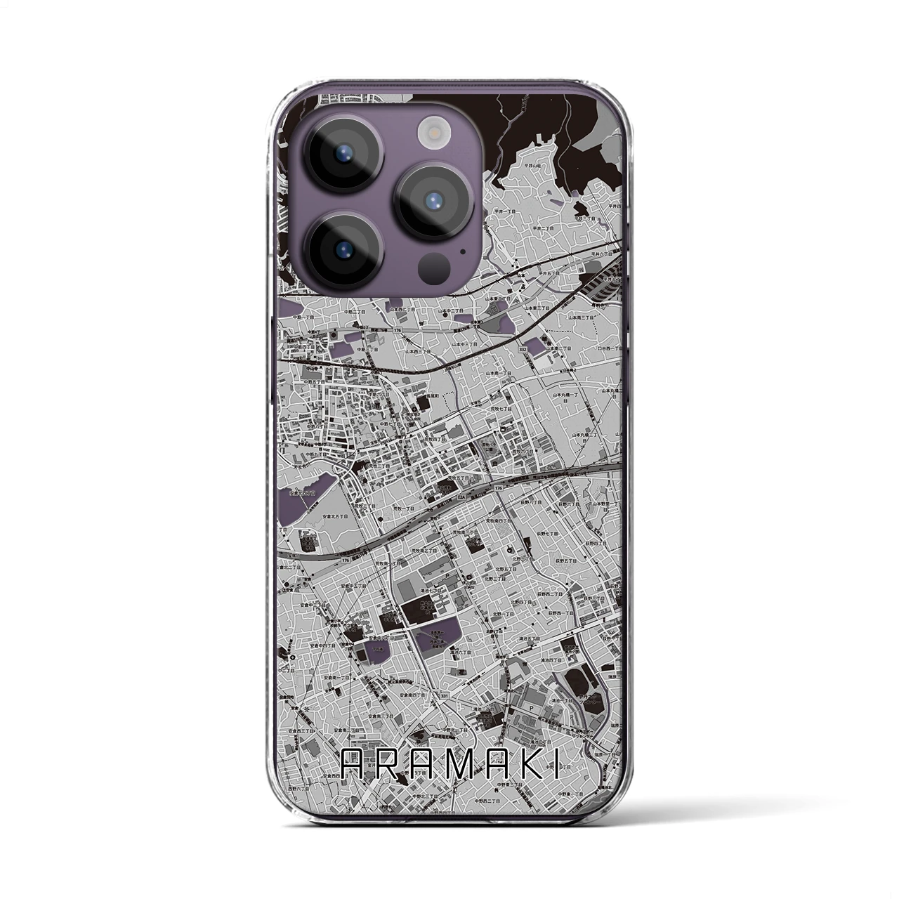 【荒牧(兵庫県)】地図柄iPhoneケース(クリアタイプ)