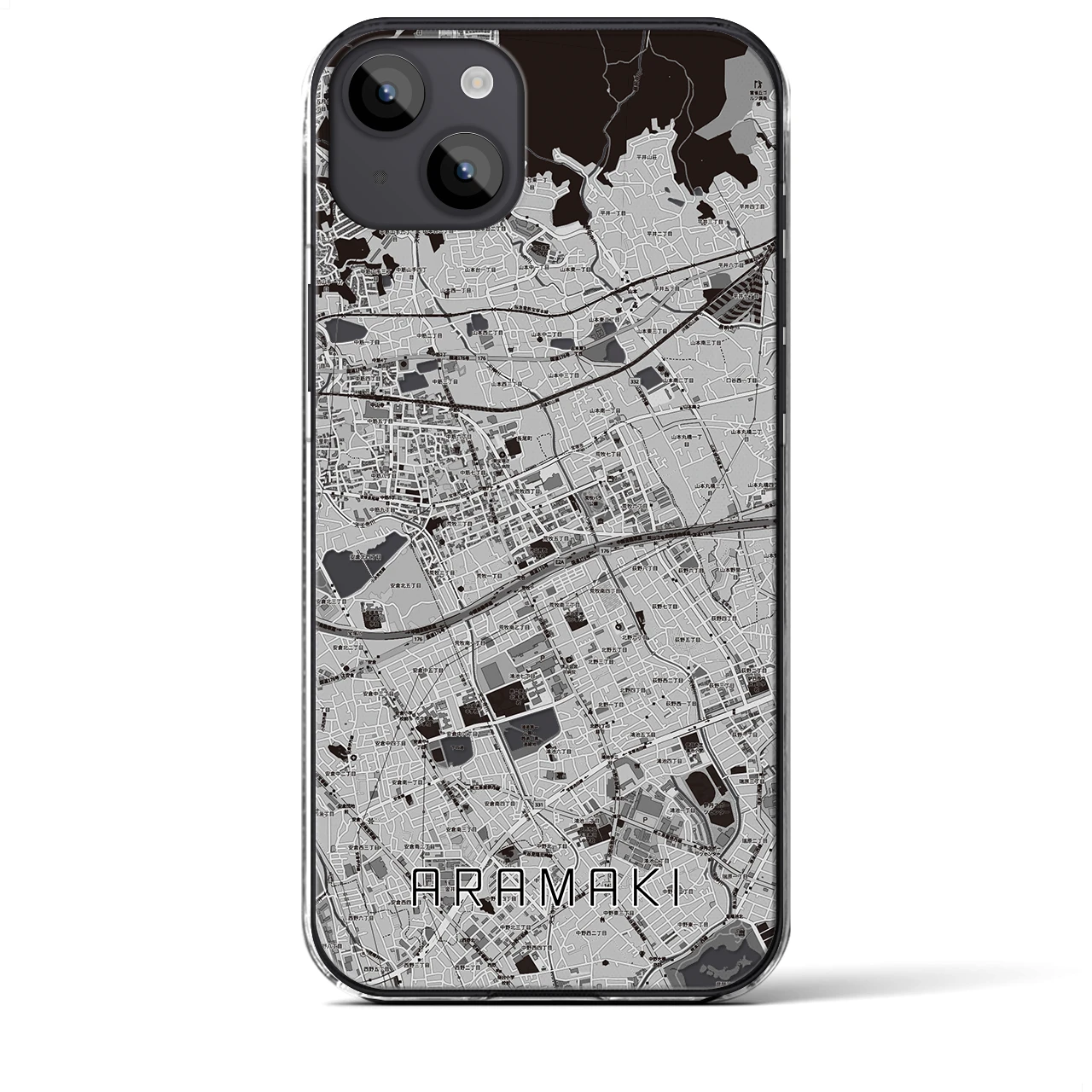 【荒牧(兵庫県)】地図柄iPhoneケース(クリアタイプ)
