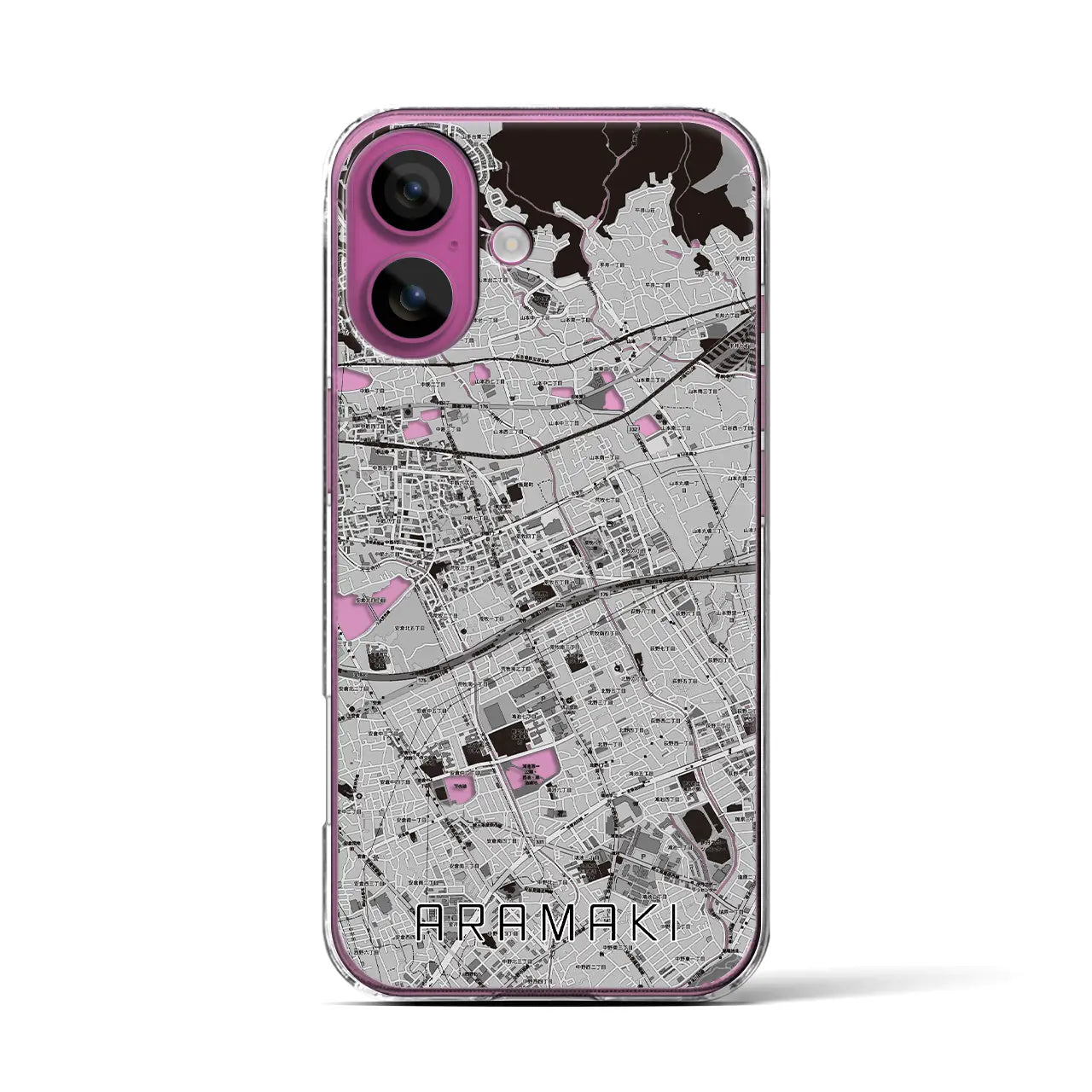 【荒牧(兵庫県)】地図柄iPhoneケース(クリアタイプ)