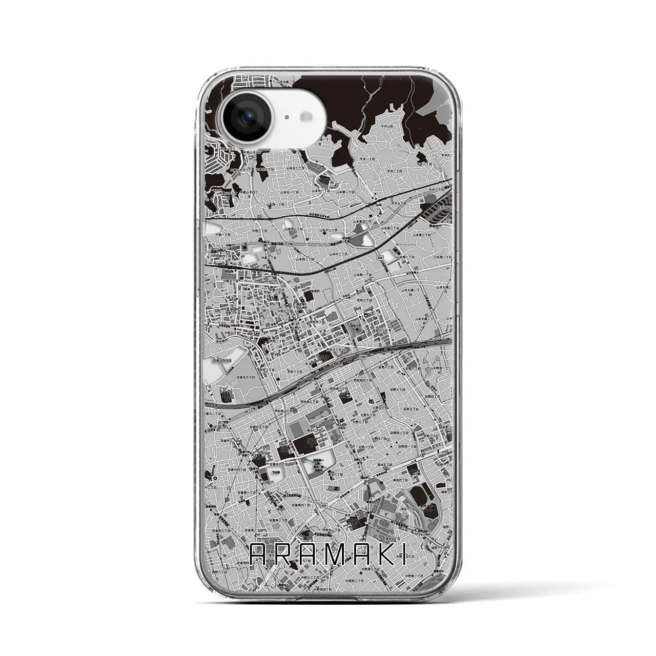 【荒牧(兵庫県)】地図柄iPhoneケース(クリアタイプ)