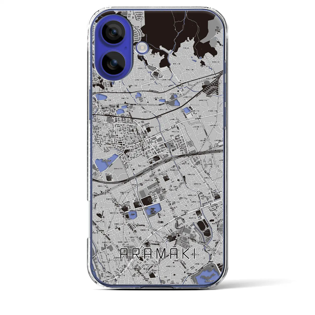 【荒牧(兵庫県)】地図柄iPhoneケース(クリアタイプ)