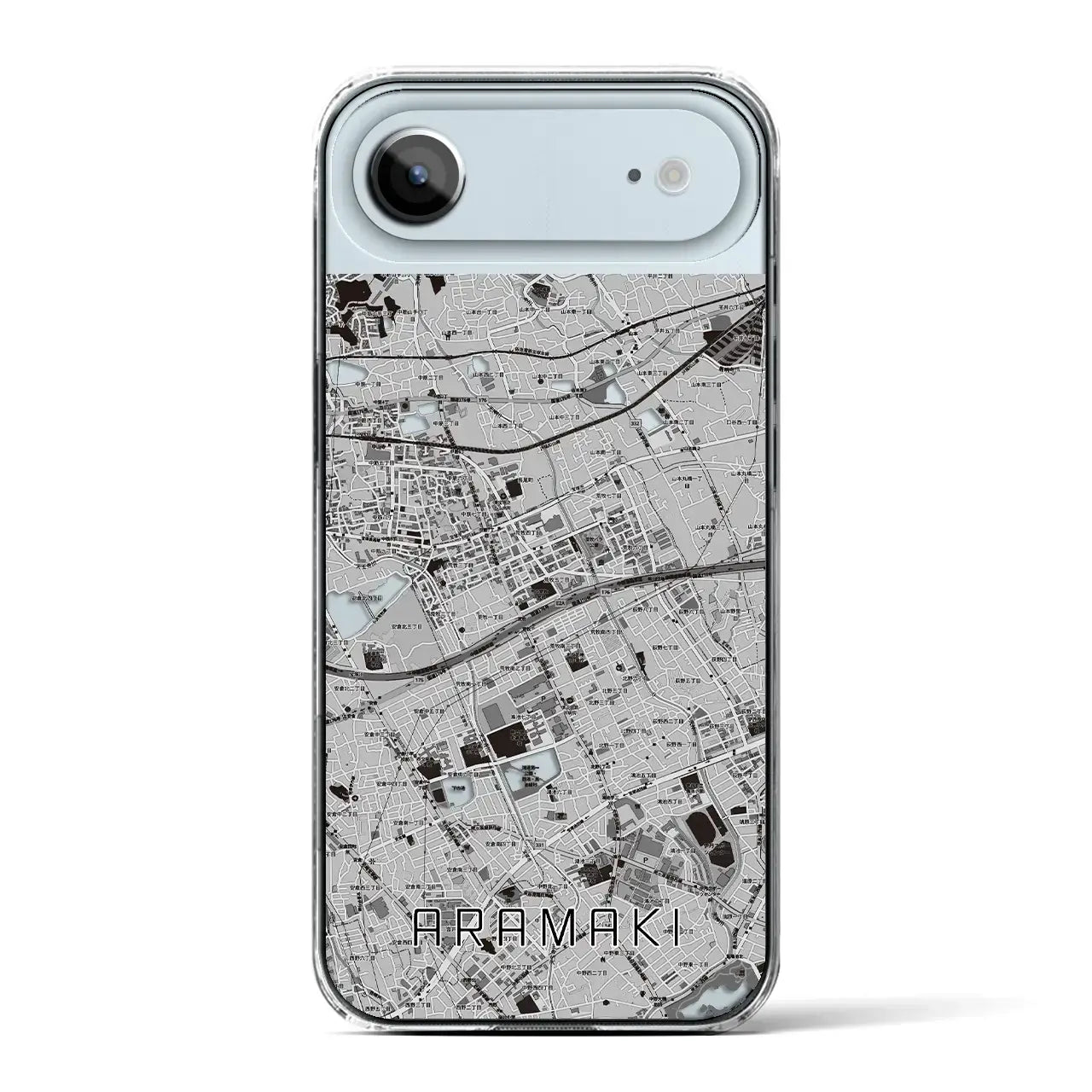 【荒牧(兵庫県)】地図柄iPhoneケース(クリアタイプ)