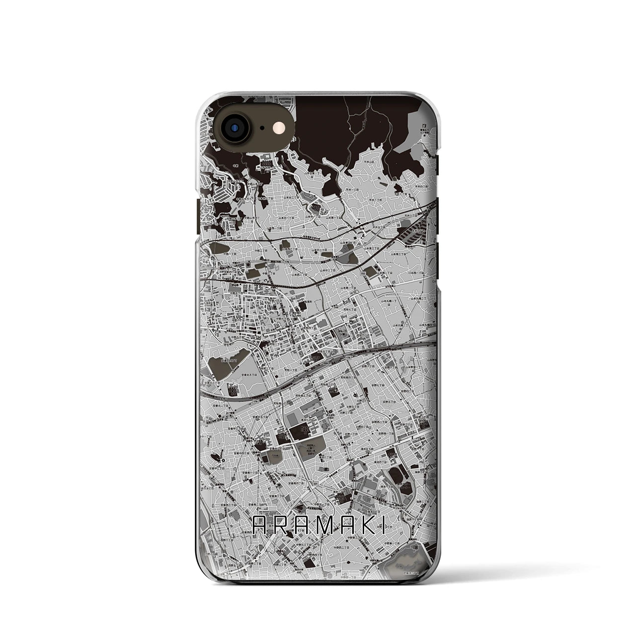【荒牧(兵庫県)】地図柄iPhoneケース(クリアタイプ)