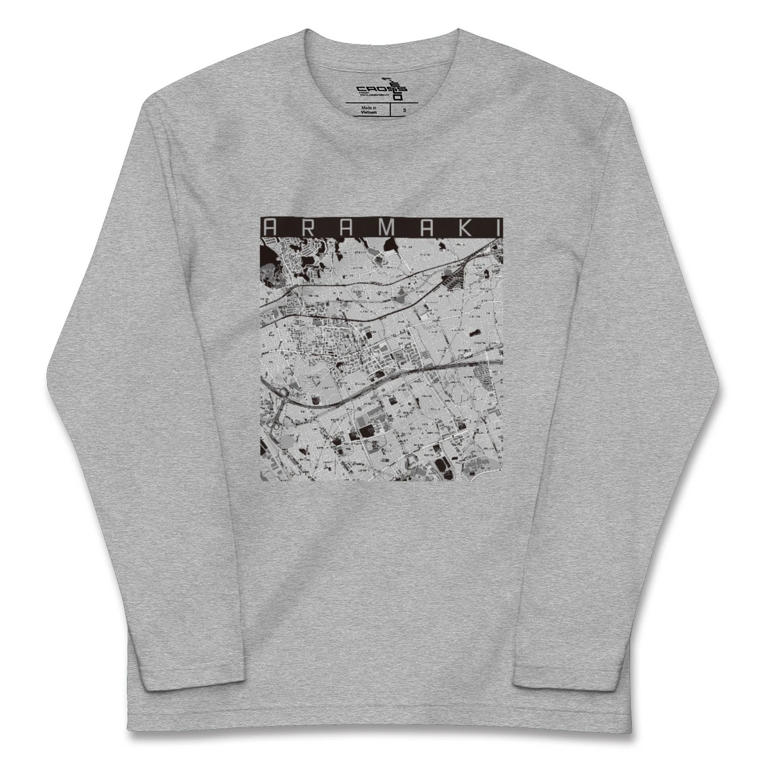 【荒牧(兵庫県)】地図柄ロングスリーブTシャツ