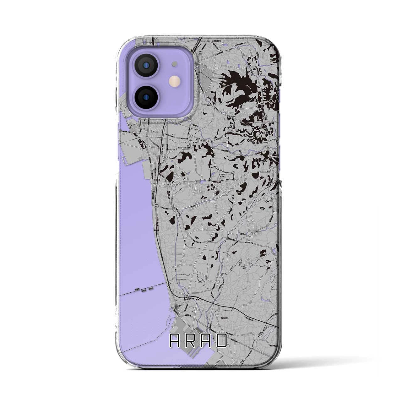【荒尾(熊本県)】地図柄iPhoneケース(クリアタイプ)