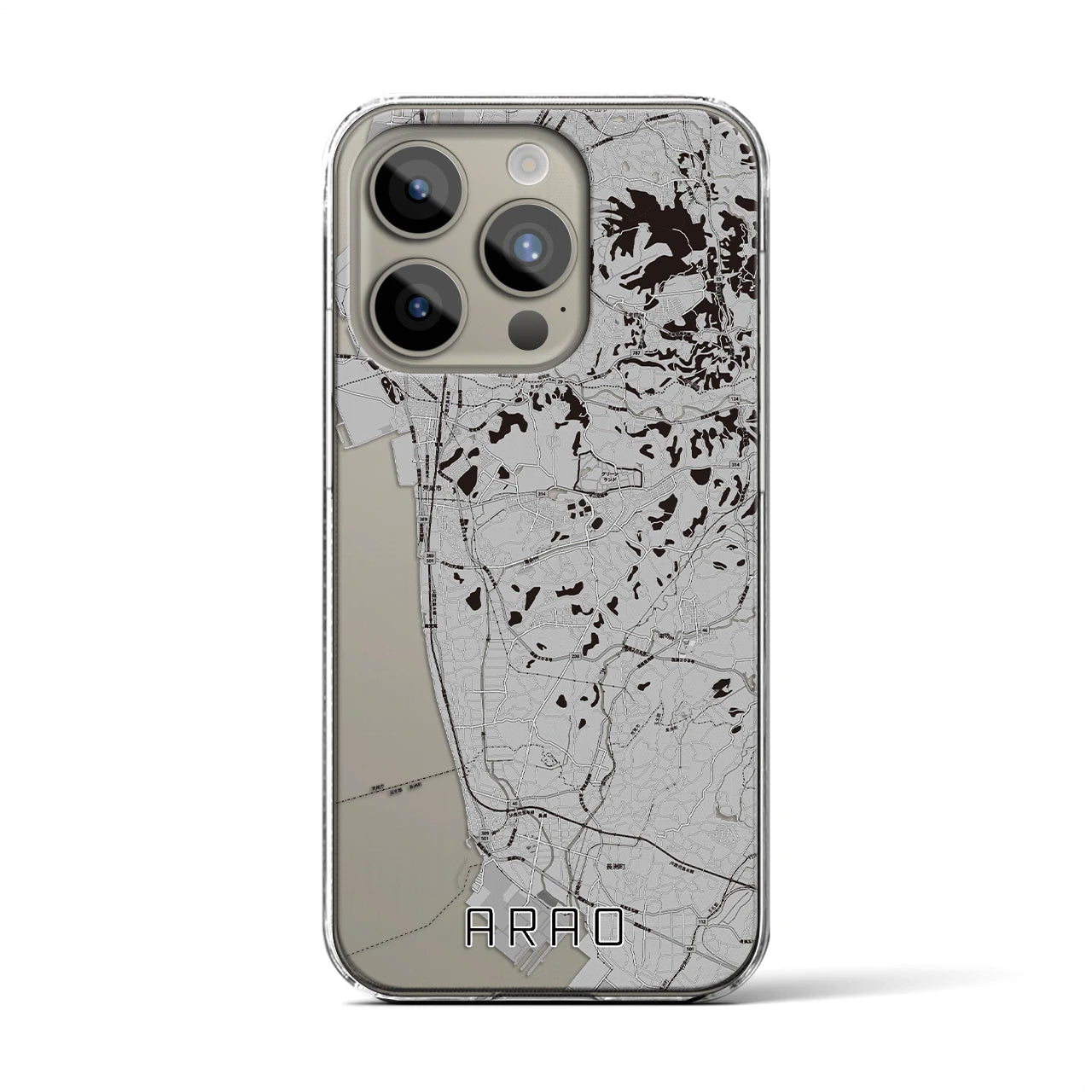 【荒尾(熊本県)】地図柄iPhoneケース(クリアタイプ)
