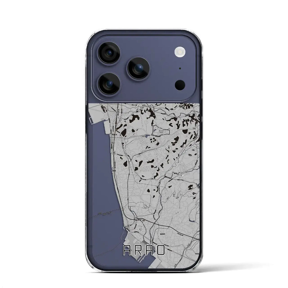 【荒尾(熊本県)】地図柄iPhoneケース(クリアタイプ)