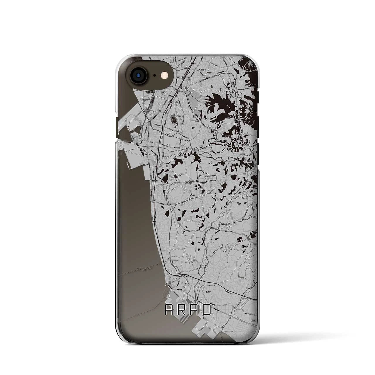 【荒尾(熊本県)】地図柄iPhoneケース(クリアタイプ)