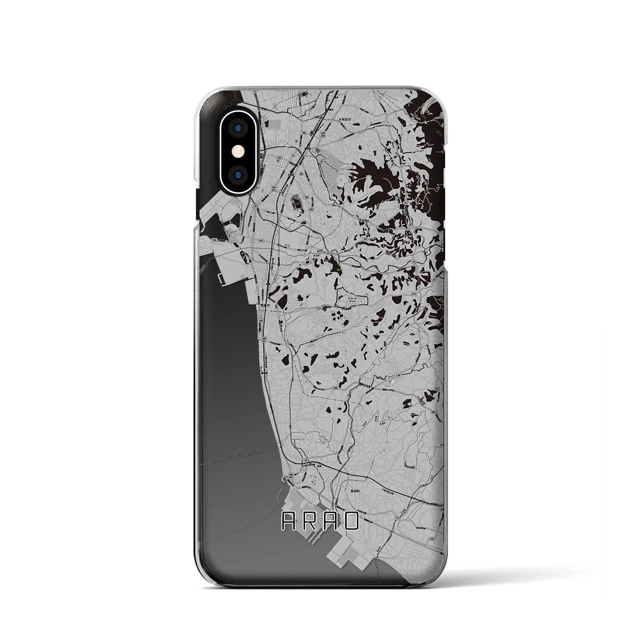 【荒尾(熊本県)】地図柄iPhoneケース(クリアタイプ)