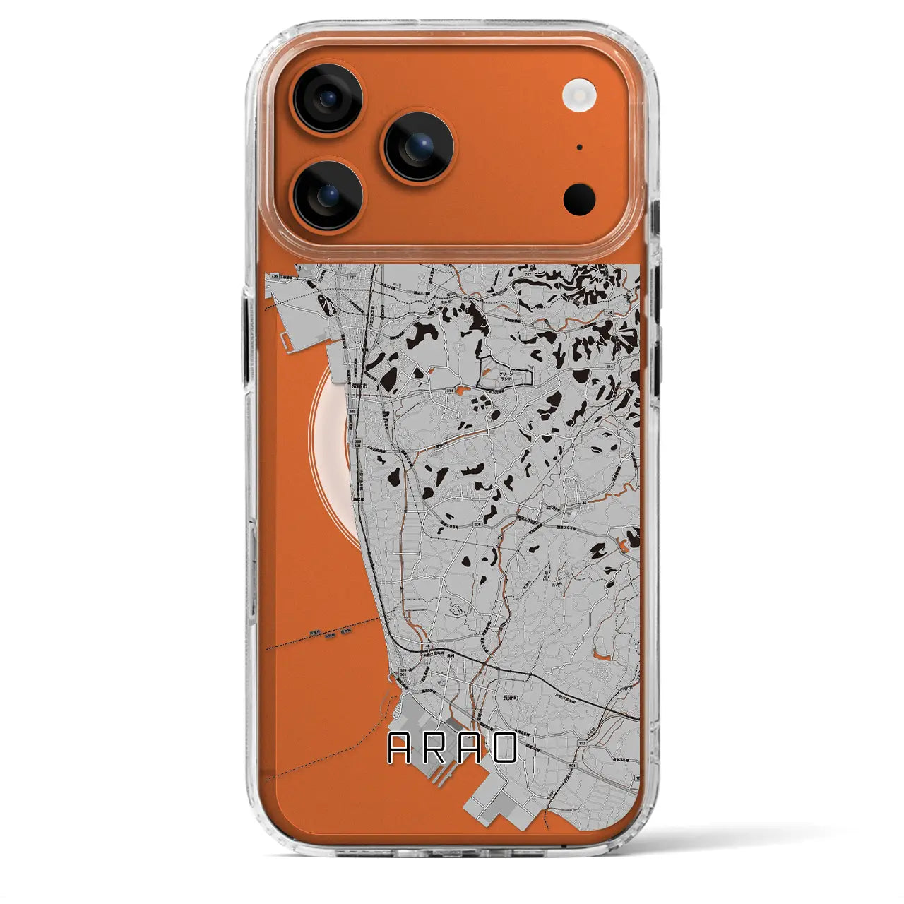 【荒尾(熊本県)】地図柄iPhoneケース(MagSafeタイプ)