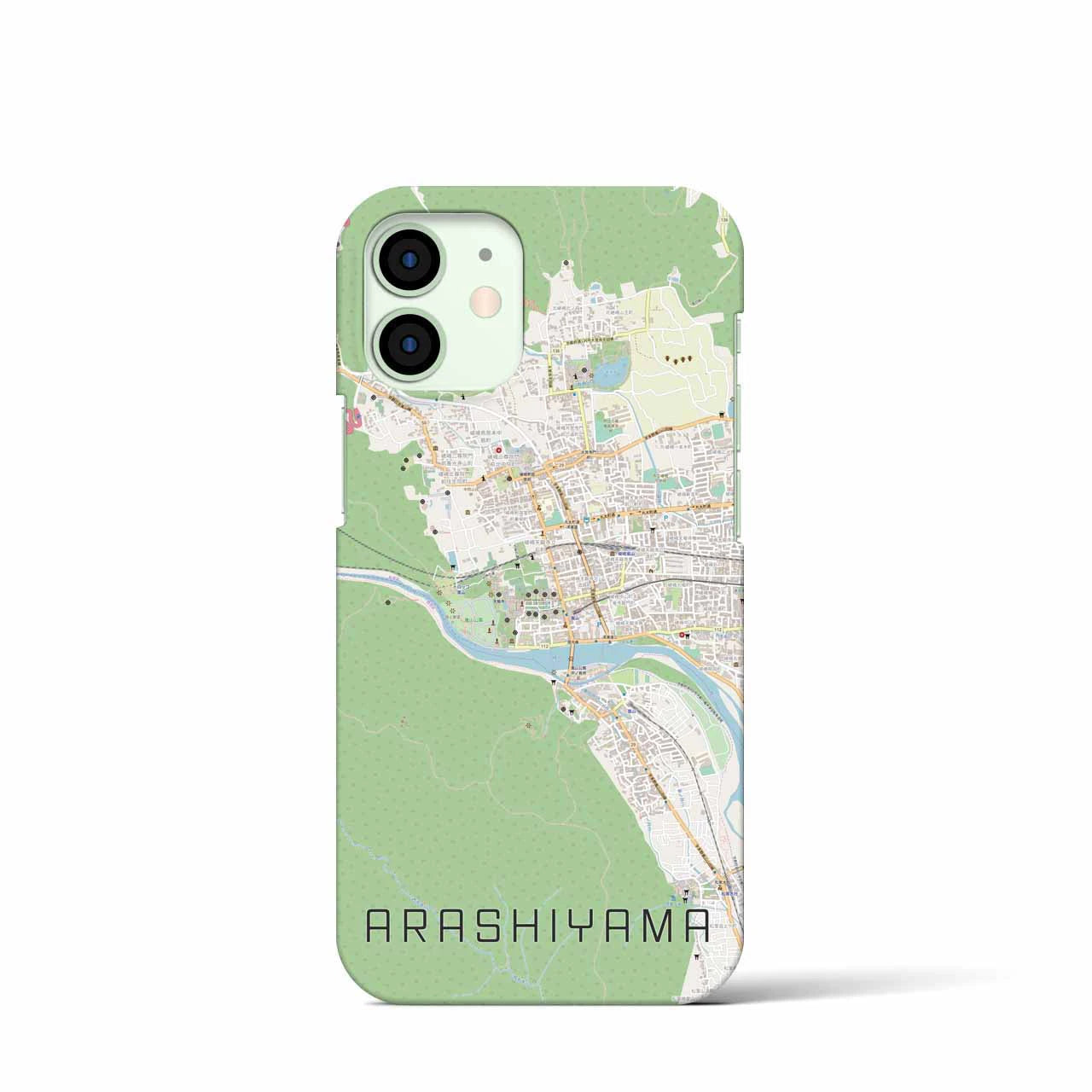 【嵐山(京都府)】地図柄iPhoneケース(バックカバータイプ)