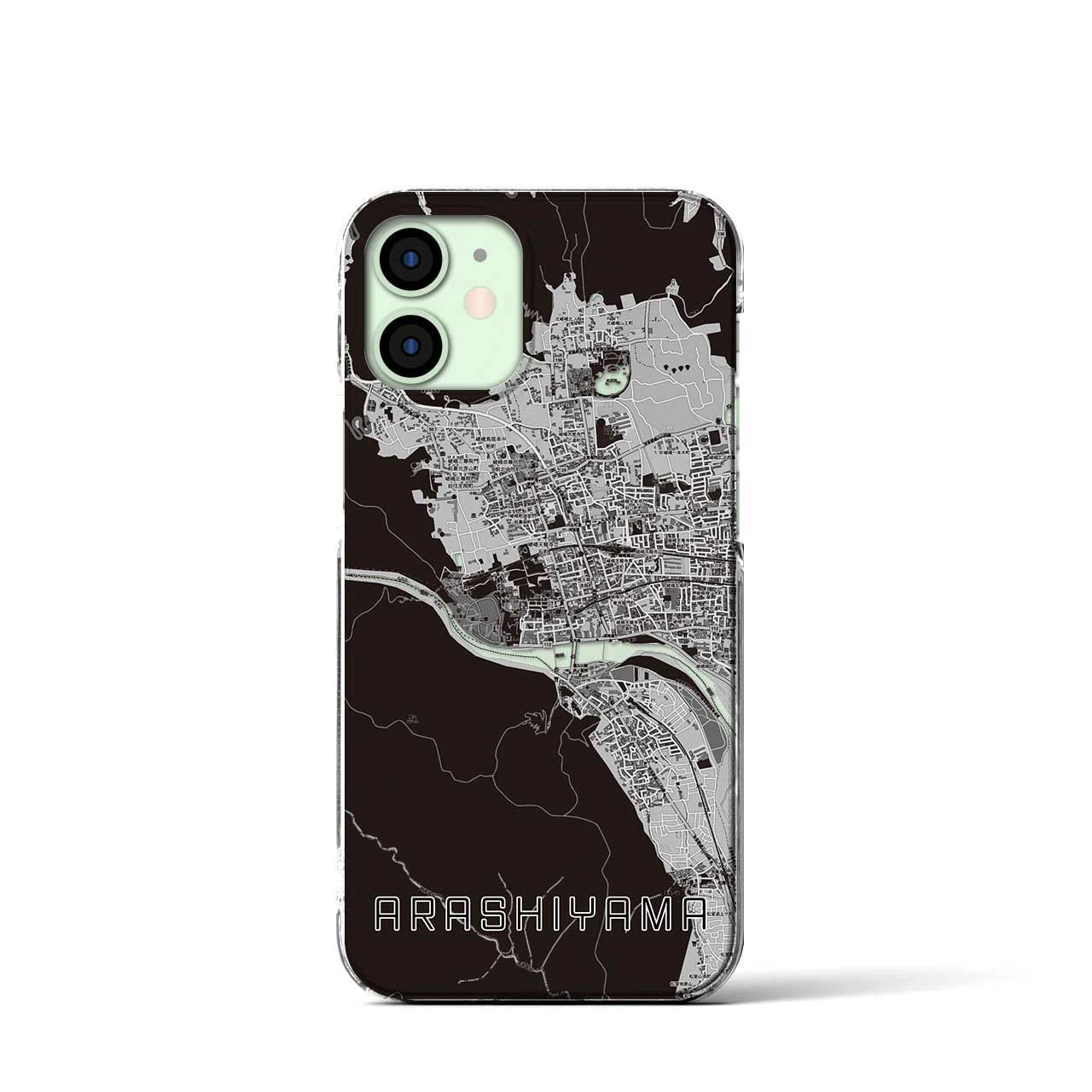 【嵐山(京都府)】地図柄iPhoneケース(クリアタイプ)