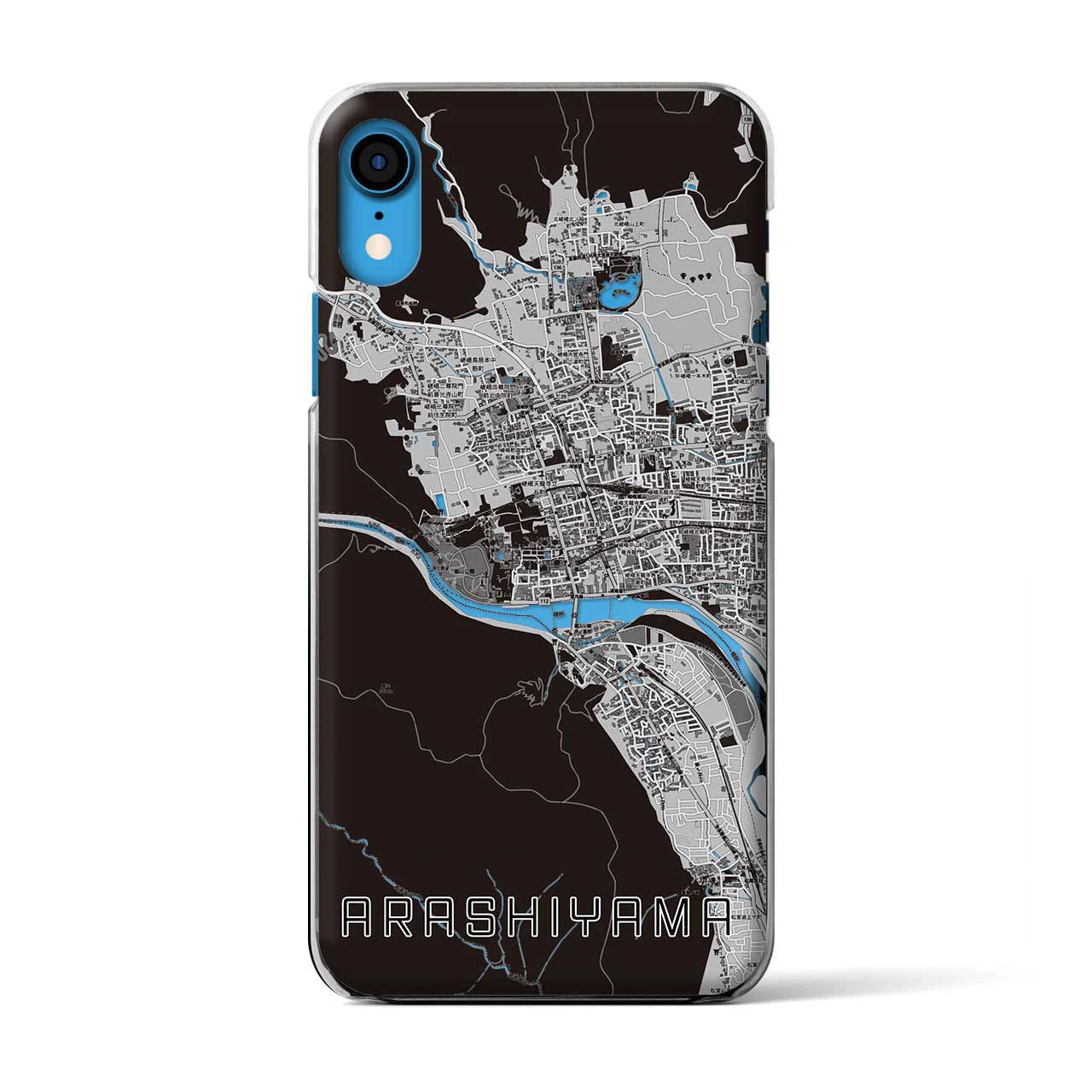 【嵐山(京都府)】地図柄iPhoneケース(クリアタイプ)