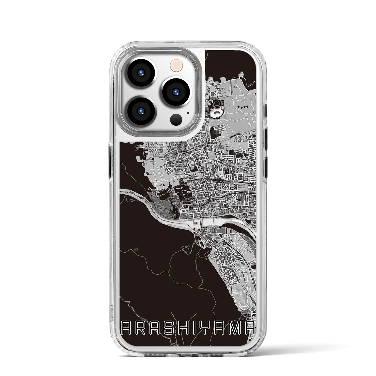 【嵐山(京都府)】地図柄iPhoneケース(MagSafeタイプ)