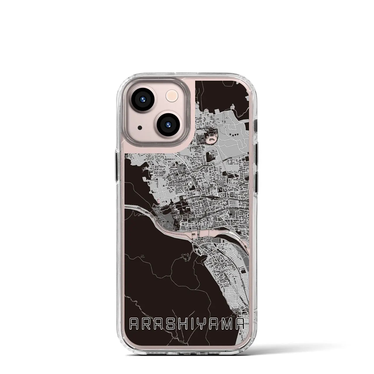 【嵐山(京都府)】地図柄iPhoneケース(MagSafeタイプ)