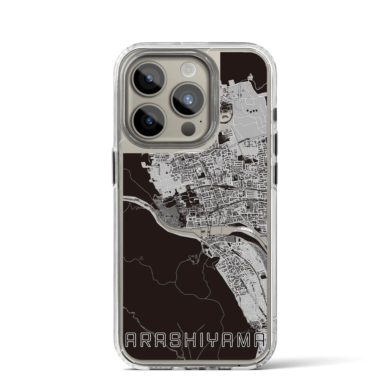 【嵐山(京都府)】地図柄iPhoneケース(MagSafeタイプ)