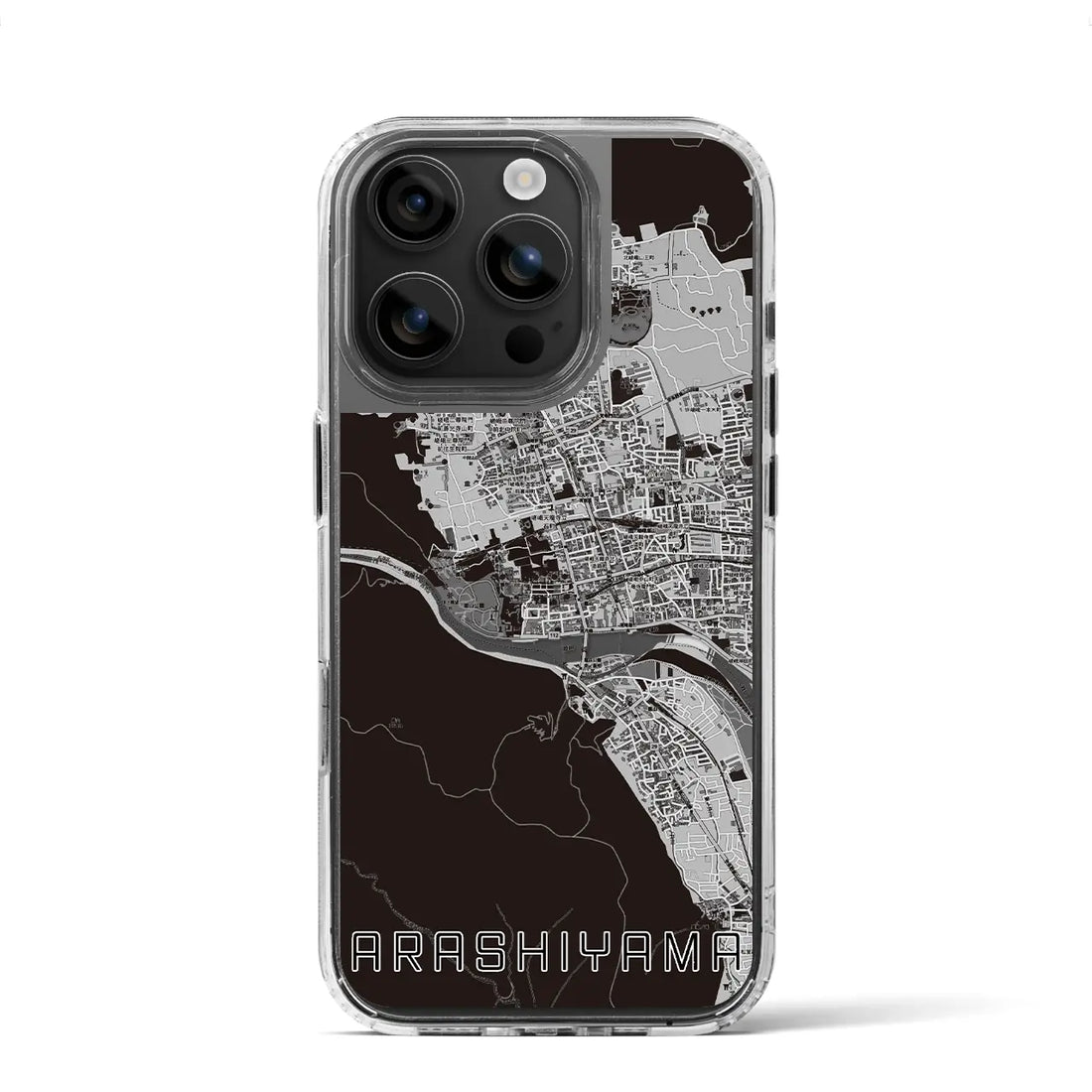 【嵐山(京都府)】地図柄iPhoneケース(MagSafeタイプ)