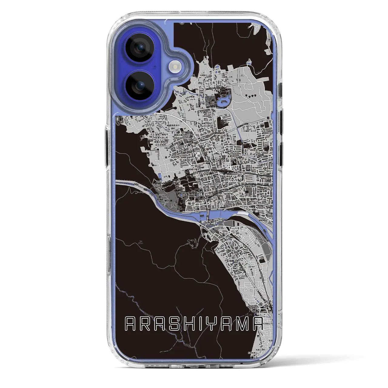 【嵐山(京都府)】地図柄iPhoneケース(MagSafeタイプ)