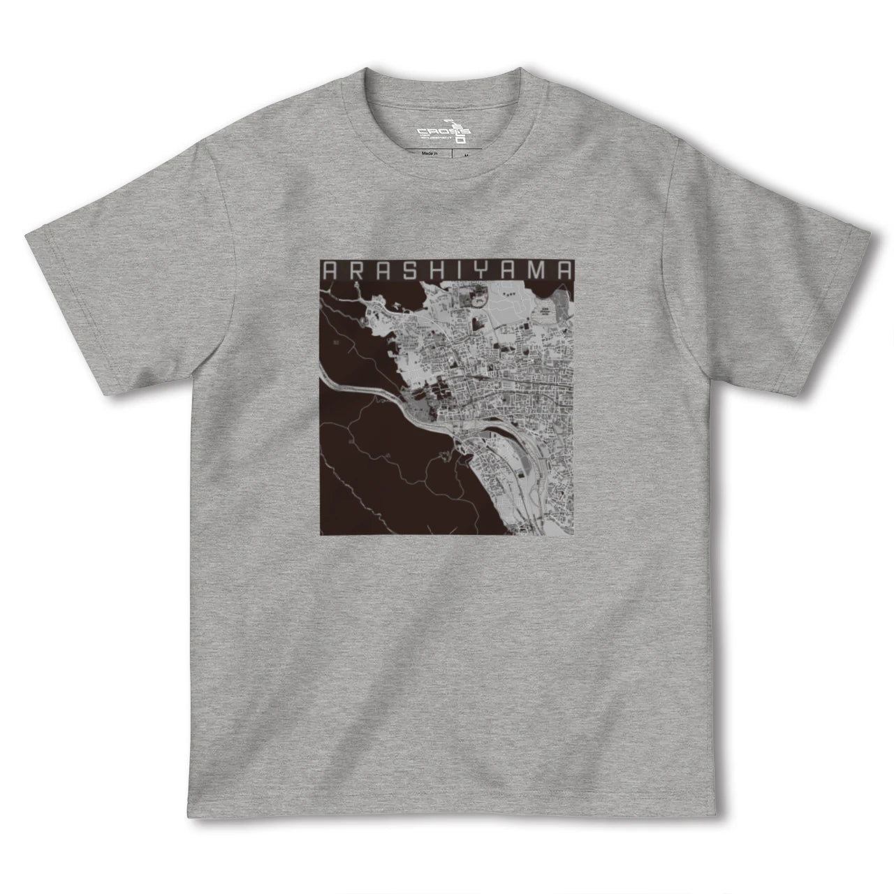 【嵐山(京都府)】地図柄ヘビーウェイトTシャツ