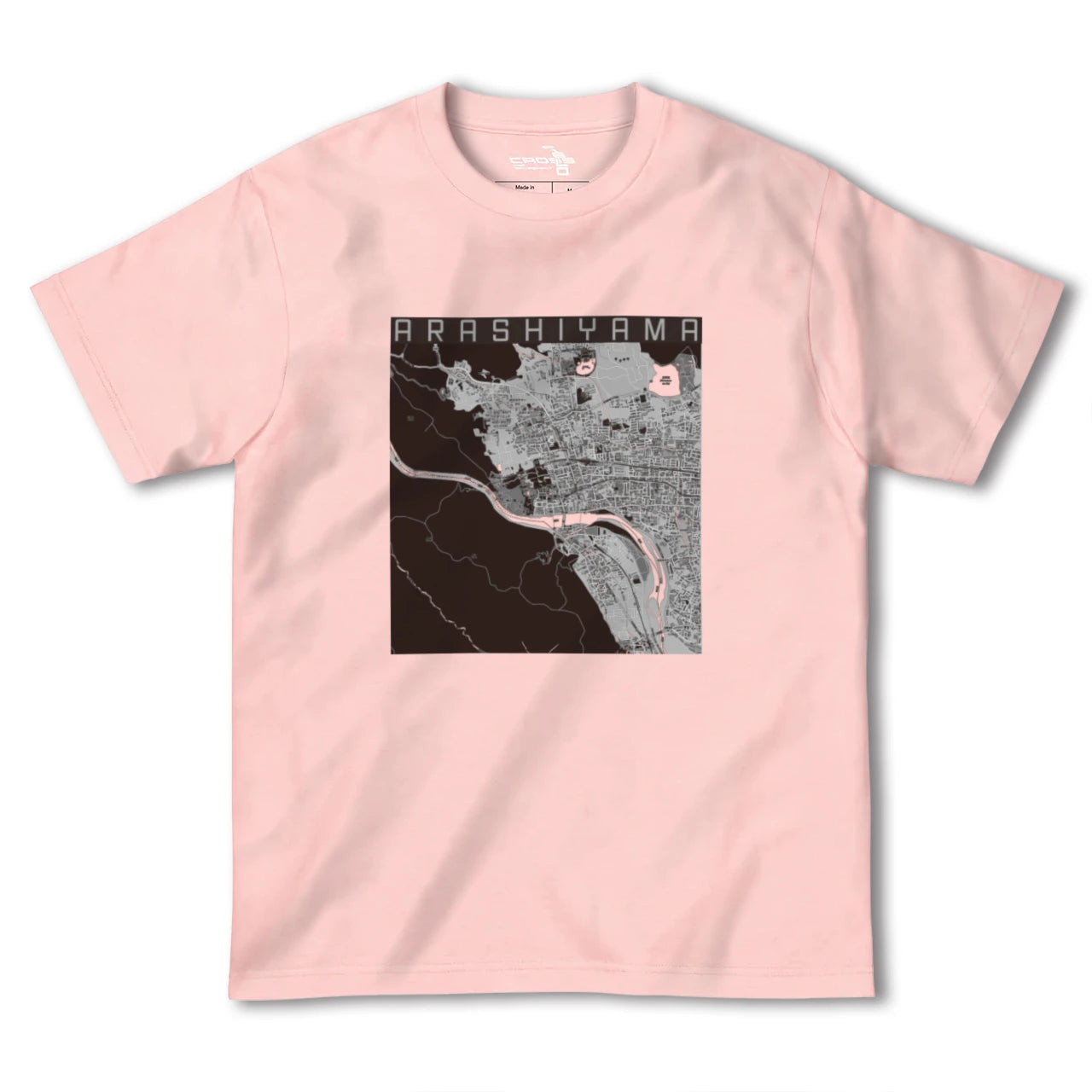 【嵐山(京都府)】地図柄ヘビーウェイトTシャツ