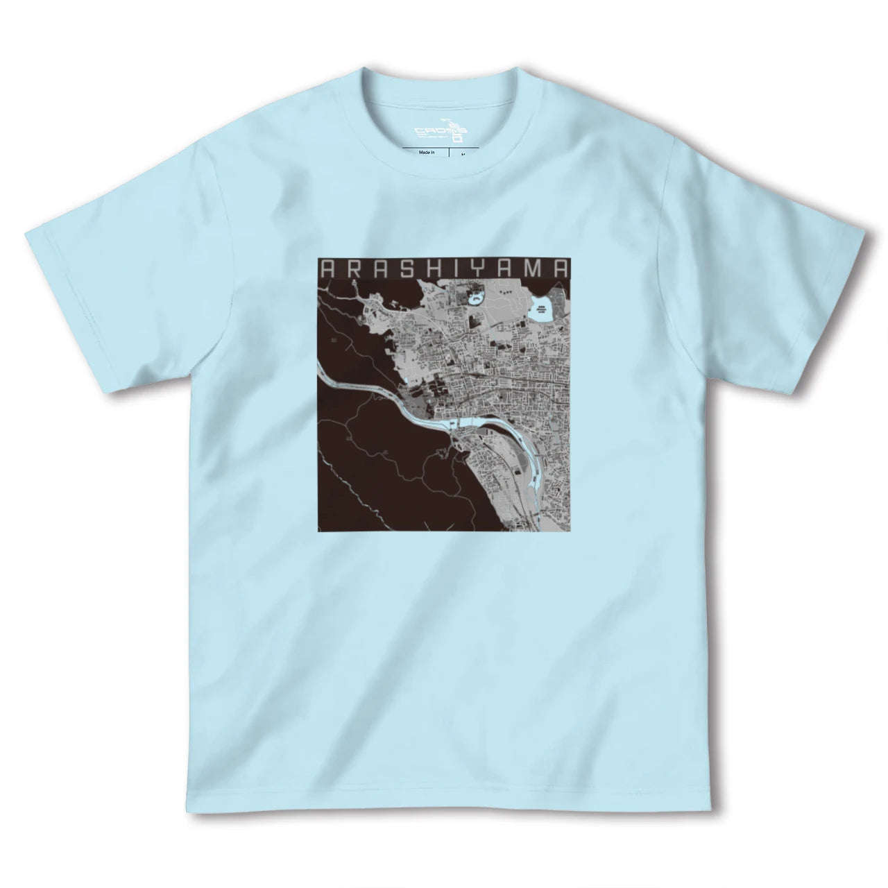 【嵐山(京都府)】地図柄ヘビーウェイトTシャツ
