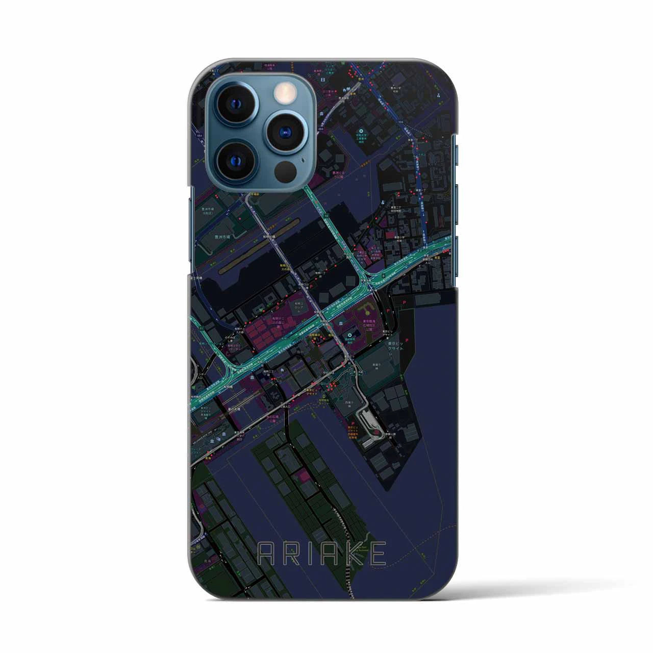 【有明(東京都)】地図柄iPhoneケース(バックカバータイプ)